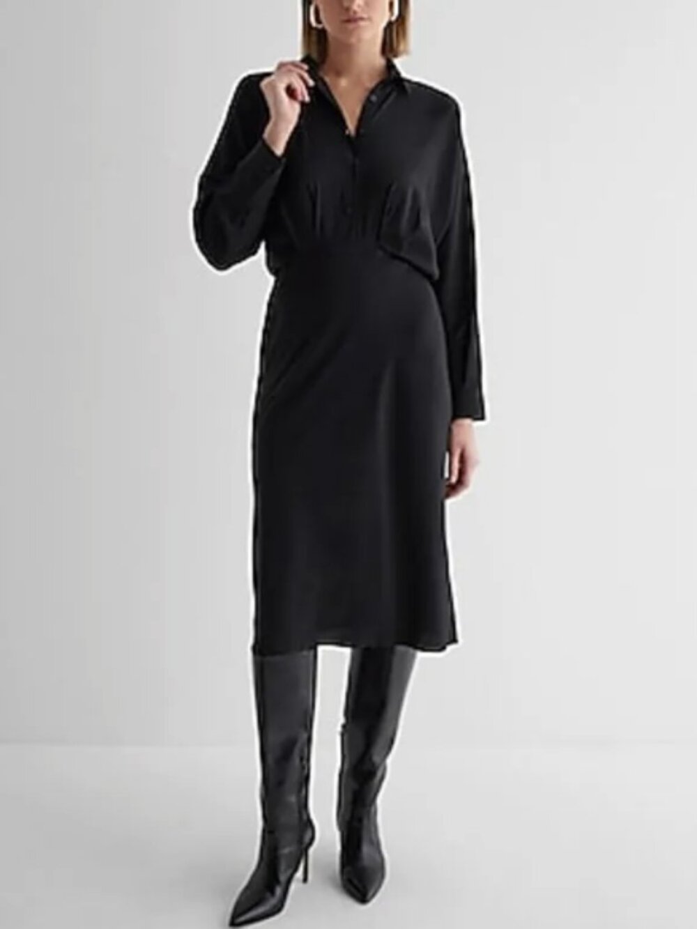 Express Portofino Midi Shirt Dress NWT